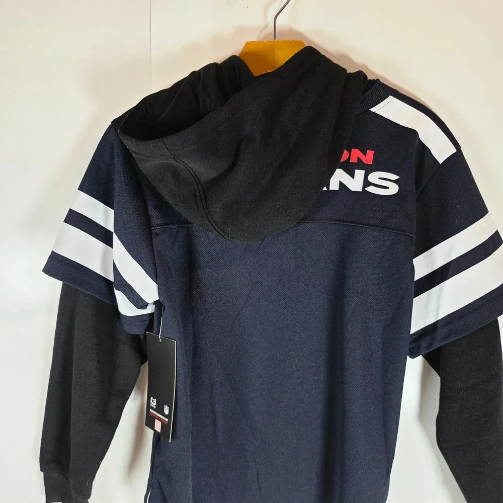 NFL Ultra Game Houston Texans Youth Hoodie Jersey Shirt Navy Size M 10-12 NWT